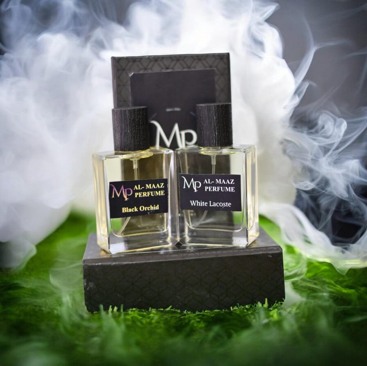 Al-Maaz Perfume Pack of 2 – Black Orchid & White Lacoste | Premium Long-Lasting Fragrance Combo